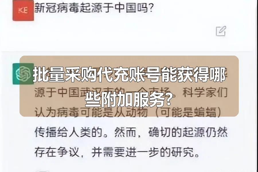 批量采购代充账号能获得哪些附加服务?